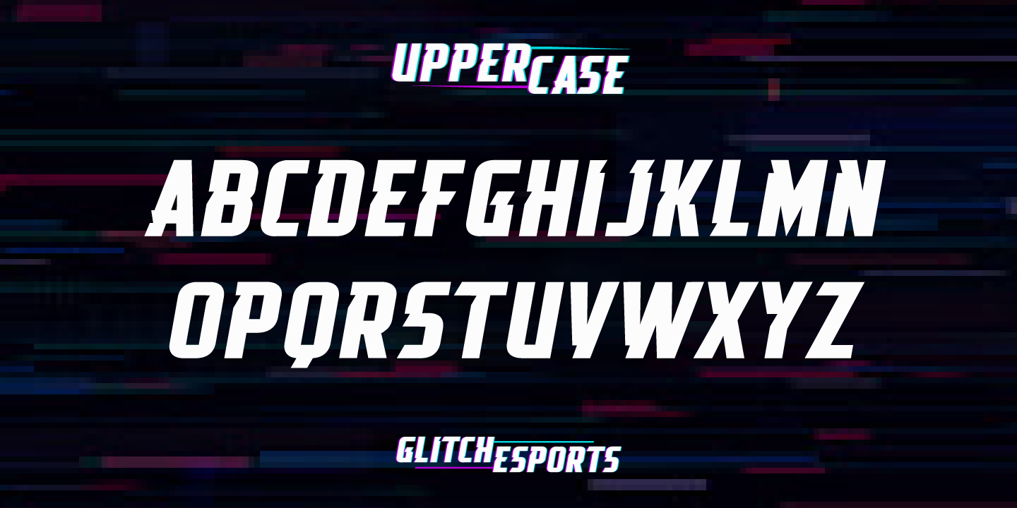 Example font Glitch Esports #6